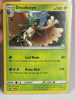 Decidueye SM55 Cosmos Holo Pokemon 2017 Sun & Moon Black Star Promo NM - Image 1