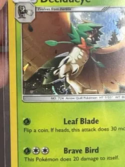 Decidueye SM55 Cosmos Holo Pokemon 2017 Sun & Moon Black Star Promo NM - Image 2