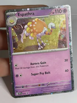 Espathra SVP010 Pokemon TCG-Black Star Promo Cosmos Holo Rare HD SWIRL💫 LP - Image 1