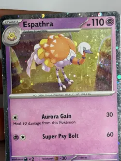 Espathra SVP010 Pokemon TCG-Black Star Promo Cosmos Holo Rare HD SWIRL💫 LP - Image 2