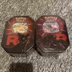 Pokemon TCG Destined Rivals Team Rocket’s Mewtwo Tin New & Sealed 🔥UK 🇬🇧 x2 - Image 1