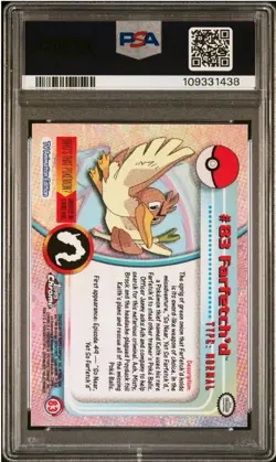 PSA 8 Farfetch'd • Topps Chrome Pokemon TV 2000 - Image 3