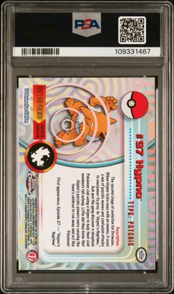 PSA 8 Drowzee • Topps Chrome Pokemon TV 2000 - Image 2