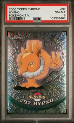 PSA 8 Drowzee • Topps Chrome Pokemon TV 2000 - Image 3