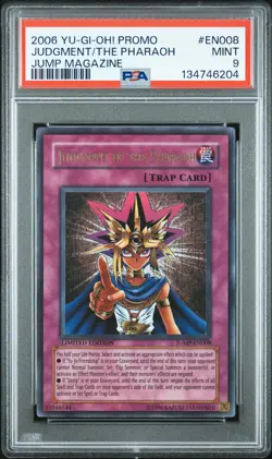 Judgment Of The Pharaoh JUMP-EN008 Promo Ultra Rare Yugioh PSA 9 *204 - Image 1