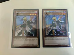 2x Yugioh! Gravekeeper's Descendant SBC2-ENF11 Prismatic Secret Rare 1st Ed LP - Image 1