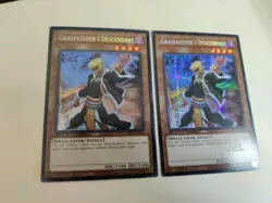 2x Yugioh! Gravekeeper's Descendant SBC2-ENF11 Prismatic Secret Rare 1st Ed LP - Image 2