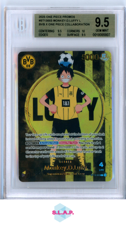 LUFFY ONE PIECE ST13-003 2025 BVB COLLAB SP ENGLISCH BGS 9.5 - Image 1