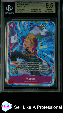 MARCO R PAR 2023 ONE PIECE PARAMOUNT WAR OP02018 BGS 9.5 - Image 1