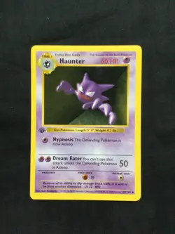 Pokemon Cards: Base Set 1st Edition Uncommon: Haunter 29/102 - Image 1