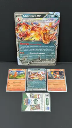 Charizard Ex Special Collection Box Jumbo Lenticular Card And Promo Cards! MINT - Image 1