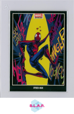 SPIDER-MAN PANINI G6 MARVEL ANTHOLOGY GLOW IN THE DARK CARD 2025 ENGLISH - Image 1