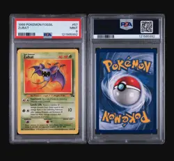 ZUBAT 57/62 - FOSSIL 1999 POKEMON CARD - FRESH SLAB - POP 197 - PSA 9 MINT - Image 4