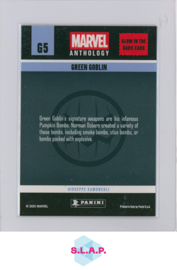 GREEN GOBLIN PANINI G5 MARVEL ANTHOLOGY GLOW IN THE DARK CARD 2025 ENGLISH - Image 2