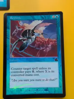 Rethink x3 Instant MTG CARD OLD BORDER FOIL 3 CARD. PROPHECY JUNE 2000. - Image 3