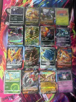 Pokemon 16 Card Lot nm V Max Mega Amazing Ex HOLO Rare Hits Only F38 - Image 1