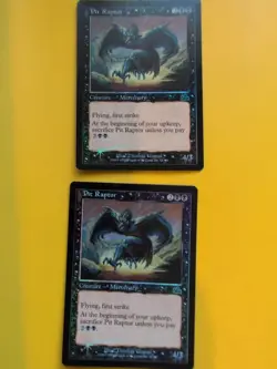 Pit Raptor x2 Mercenary MTG CARD OLD BORDER FOIL 2 CARD. PROPHECY JUNE 2000. - Image 1
