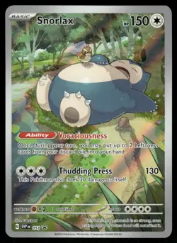 Pokemon Cards Snorlax 051 Scarlet & Violet Promo LP - Image 1