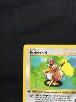 Pokemon Cards: Base Set 1st Edition Uncommon: Farfetch'd 27/102 - Image 2