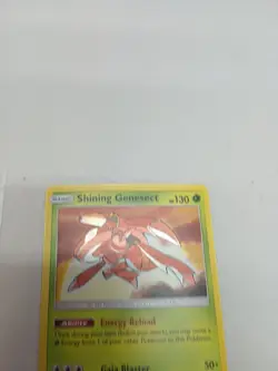 Pokemon TCG Shining Genesect Holographic Rare Card 9/73 Shining Legends - Image 2