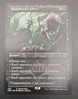 Sheoldred's Edict Promo Pack: Phyrexia: All Will Be One MTG Regular Near Mint - Image 1