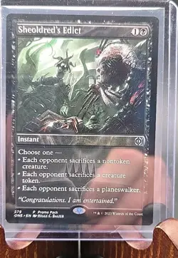 Sheoldred's Edict Promo Pack: Phyrexia: All Will Be One MTG Regular Near Mint - Image 3