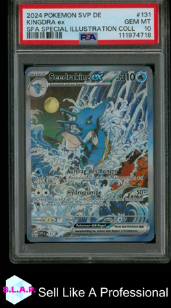 KINGDRA EX SFA SPECI4L ILL COLL POKEMON GER SVP SV BLCK STR PRM 2024 131 PSA 10 - Image 1