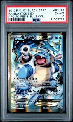 2016 POKEMON XY BLACK STAR PROMO BLASTOISE EX #XY122 HOLO PSA 6 EX #131704767 - Image 1