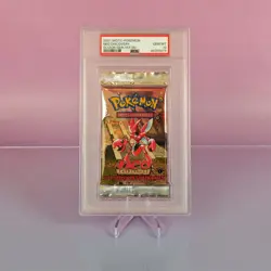 NEO DISCOVERY GRADED BOOSTER SCIZOR 1ST EDITION WOTC-POKEMON GERMAN - Image 1