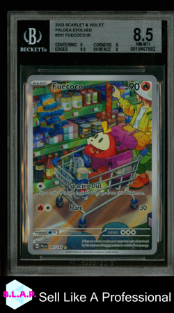 FUECOCO IR POKEMON 201/193 2023 PALDEA EVOLVED FULL ART ENGLISCH BGS 8.5 - Image 1
