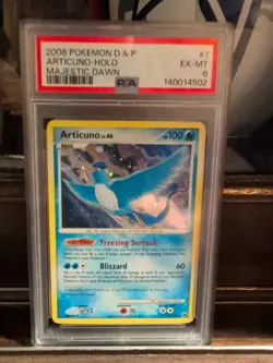 Pokemon Diamond And Pearl Majestic Dawn Articuno Holo PSA 6 - Image 1