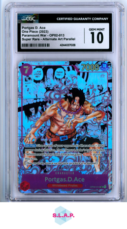 ACE ONE PIECE OP02-013 2023 PARAMOUNT WAR MANGA ENGLISCH CGC 10 - Image 1