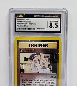 CGC 8.5 Professor Elm Best Of Game Holo Promo #3 Pokemon Card Graded WOTC - Image 3