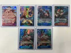 One Piece Edward Newgate Alt Art Card Lot op13-042, op02-004, op08-043, st22-001 - Image 1