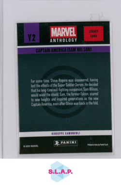 CAPTAIN AMERICA (SAM WILSON) PANINI Y2 MARVEL ANTHOLOGY LEGACY CARD 2025 ENGLISH - Image 2