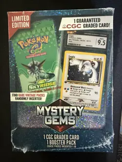 Pokemon Mystery Gems 1 CGC Graded Card & Booster Pack 2025! New Limited Edition. - Image 1