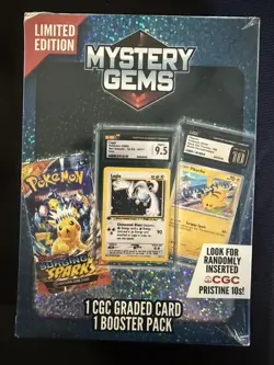 Pokemon Mystery Gems 1 CGC Graded Card & Booster Pack 2025! New Limited Edition. - Image 2