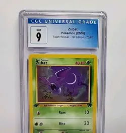 CGC 9 Zubat 1st Edition 70/82 Team Rocket 2000 Pokemon Card Graded CGC Mint - Image 2