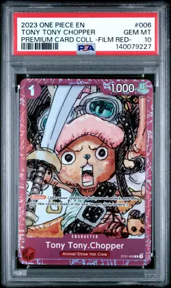 2023 ONE PIECE PREM CARD COLL -ONE PIECE FILM RED- #006 TONY TONY CHOPPER PSA 10 - Image 1