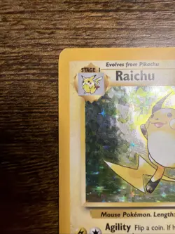 Pokemon Raichu Base Set Holo Rare 14/102 English 1999 80 MP Wizards Card - Image 3