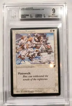 1994 MTG Legends Righteous Avengers Graded BGS 9 Edges 9.5 Surface 10 - Image 1