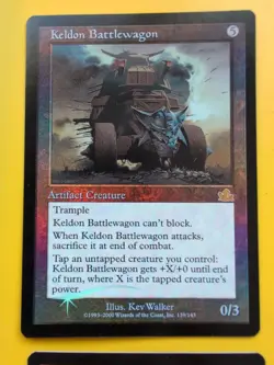 Keldon Battlewagon & Berserker MTG OLD BORDER FOIL 2 CARD. PROPHECY JUNE 2000. - Image 4