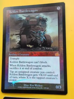 Keldon Battlewagon & Berserker MTG OLD BORDER FOIL 2 CARD. PROPHECY JUNE 2000. - Image 5
