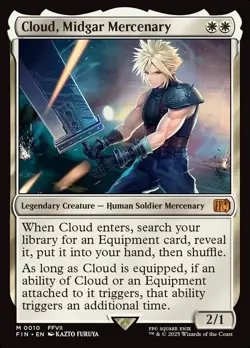 MTG Magic the Gathering Cloud, Midgar Mercenary (10/764) Final Fantasy NM - Image 1