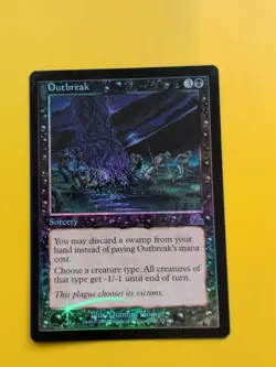 Outbreak. Sorcery. MTG CARD OLD BORDER FOIL CARD. PROPHECY JUNE 2000. - Image 1