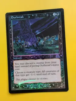 Outbreak. Sorcery. MTG CARD OLD BORDER FOIL CARD. PROPHECY JUNE 2000. - Image 2