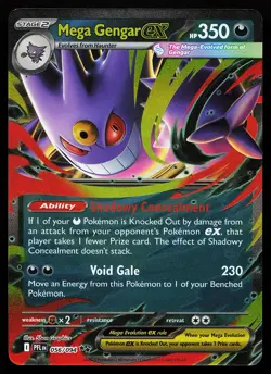 Mega Gengar ex 056/094 Holo Phantasmal Flames Pokemon Card - Image 1