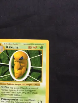 Pokemon Cards: Base Set 1st Edition Uncommon: Kakuna 33/102 - Image 3