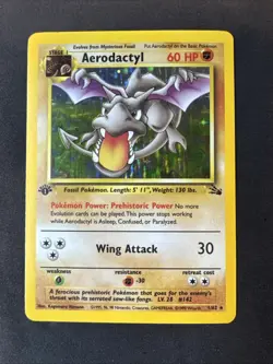Aerodactyl 1/62 Fossil Holo 1st Edition Pokemon - Image 1