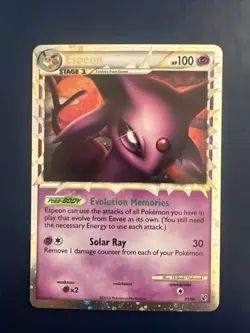 Pokemon TCG Espeon Prime 81/90 Undaunted 2010 Holo Foil Rare Card LP - Image 2